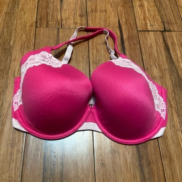Body By Victoria’s Secret Lined Perfect Coverage Hot Pink 32DDD Bra - Picture 8 of 8